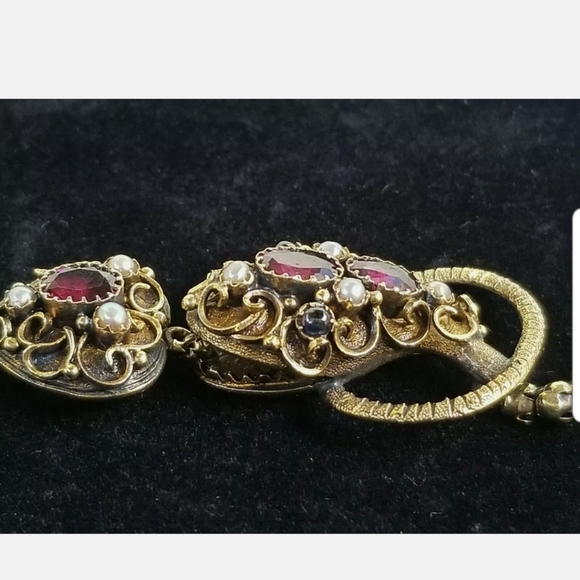 1800s Antique 18k Gold Snake Heart Locket Necklace - Picture 6 of 15